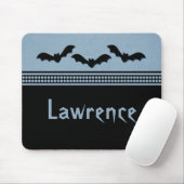 Gone Batty Halloween Mousepad, Light Blue Mousepad (Mit Mouse)