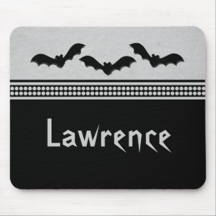 Gone Batty Halloween Mousepad, Light Gray Mousepad