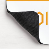 Gone Batty Halloween Mousepad, Orange & White Mousepad (Ecke)