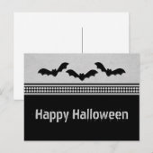 Gone Batty Halloween Postkarte, Light Grau Postkarte (Vorne/Hinten)
