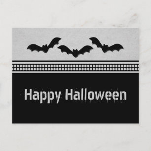 Gone Batty Halloween Postkarte, Light Grau Postkarte