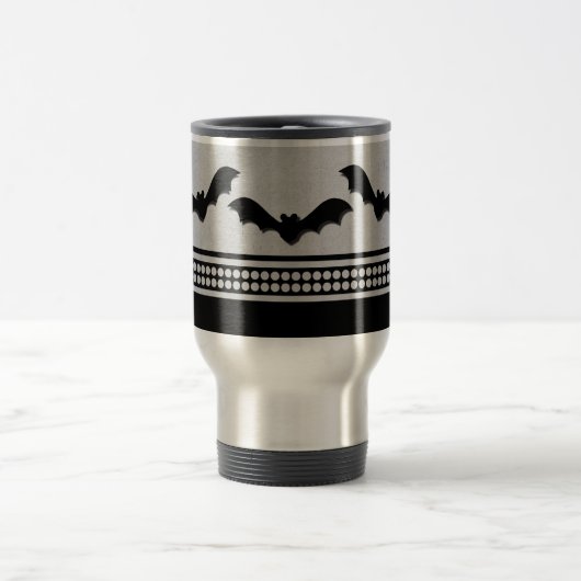 Gone Batty Halloween Tasse, Light Grau Reisebecher (Mittel)