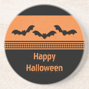 Gone Batty Halloween Untersetzer, Orange Sandstein Untersetzer