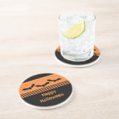 Gone Batty Halloween Untersetzer, Orange Sandstein Untersetzer (Seite)