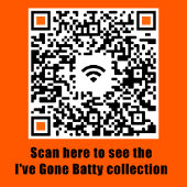 Gone Batty! Orange und Schwarzes Halloween Geschirrtuch