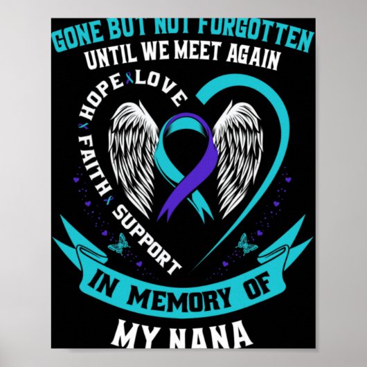 Gone But Not Forgotten Until We Meet Again Gift Na Poster (Vorne)