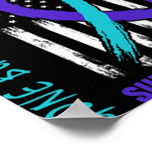 Gone But Not Forgotten Wife Suicide Awareness Flag Poster (Ecke)