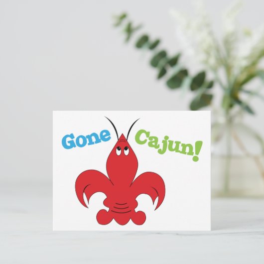 Gone Cajun Postkarte (Stehend Vorderseite)