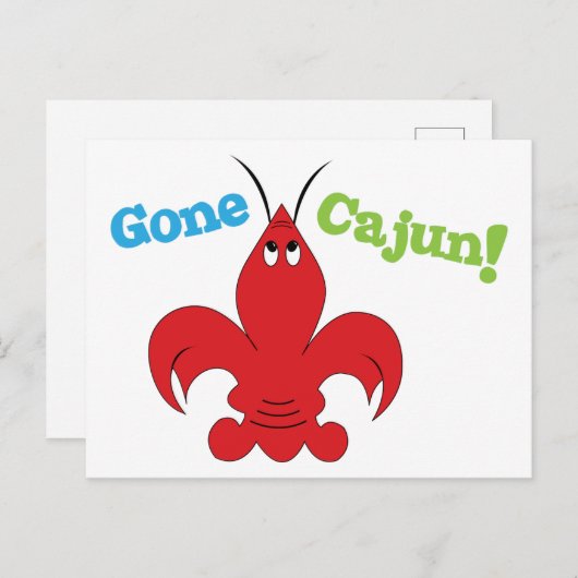 Gone Cajun Postkarte (Vorne/Hinten)