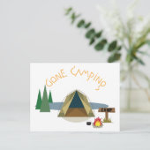 Gone Camping Postkarte (Stehend Vorderseite)