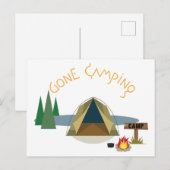 Gone Camping Postkarte (Vorne/Hinten)