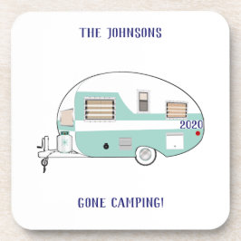 Gone Camping RV Trailer Camper Plastic Untersetzer