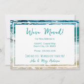 Gone Coast New Zuhause Wave on Beach Wasserfarbe Ankündigung (Rückseite)