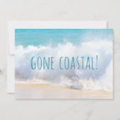 Gone Coast New Zuhause Wave on Beach Wasserfarbe Ankündigung (Vorderseite)