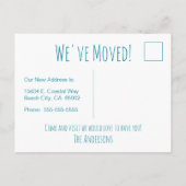 Gone Coast New Zuhause Wave on Beach Wasserfarbe Ankündigungspostkarte (Rückseite)