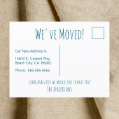 Gone Coast New Zuhause Wave on Beach Wasserfarbe Ankündigungspostkarte