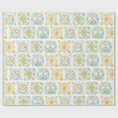 Gone Coastal Amalfi Tile Geschenkpapier (Flach)
