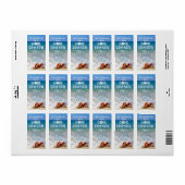 Gone Coastal Beach Wave Muscheln Foto bewegen Adressaufkleber (Vorne)