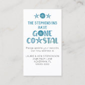 Gone Coastal Beach Wave Muscheln Foto bewegen Telefonnummerkarte (Rückseite)