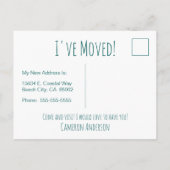 Gone Coastal Neue Zuhause, die ich bewegt habe Ankündigungspostkarte (Rückseite)