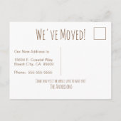 Gone Coastal New Zuhause Beach Path Watercolor Ankündigungspostkarte (Rückseite)