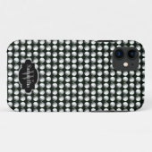 Gone Dotty Schwarz-weiß Dotty Monogram Phone Case (Rückseite (Horizontal))