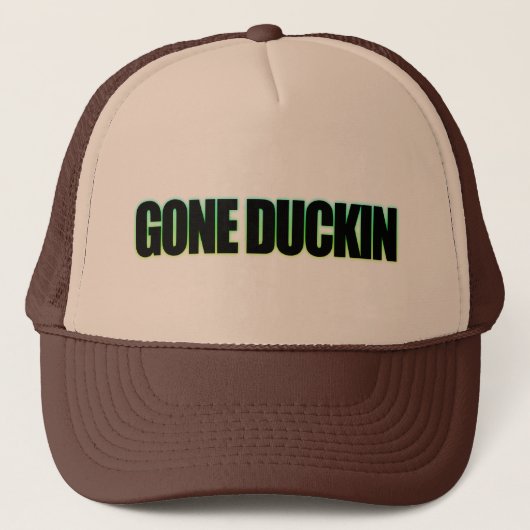 Gone Duckin (Neon) Truckerkappe (Vorderseite)