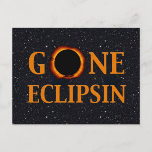 GONE ECLIPSIN Solar Eclipse Postkarte