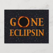 GONE ECLIPSIN Solar Eclipse Postkarte (Vorderseite)