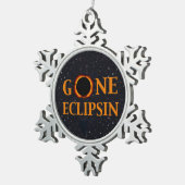 GONE ECLIPSIN Solar Eclipse Schneeflocken Zinn-Ornament (Rechts)