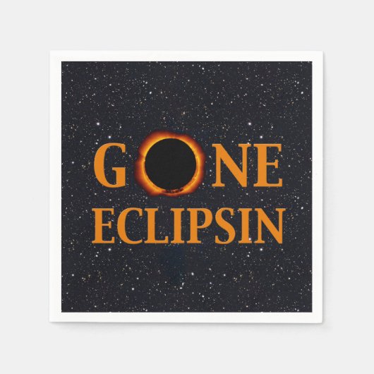 GONE ECLIPSIN Solar Eclipse Serviette (Vorderseite)