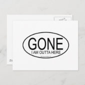 GONE Euro Style Postkarte (Vorne/Hinten)