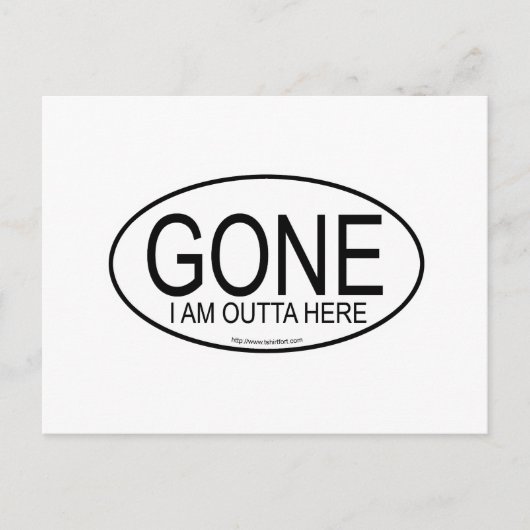 GONE Euro Style Postkarte (Vorderseite)