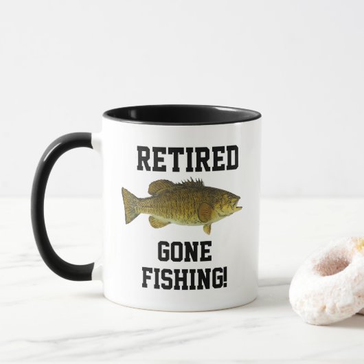 Gone Fischen Kleinmund Bass Sport Tasse (Mit Donut)