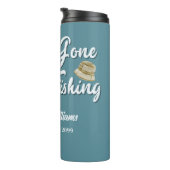 Gone Fish Big Fish Remüde Fischer Geschenk Thermosbecher (Nach rechts gedreht)