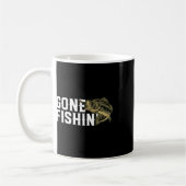 Gone Fishin Funny Largemouth B Angelgeschenk für F Kaffeetasse (Links)