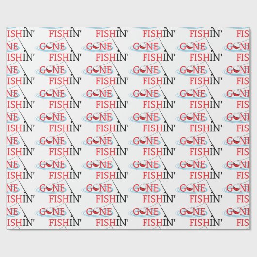Gone Fishin Geschenkpapier (Flach)