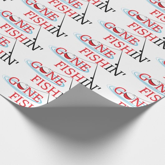 Gone Fishin Geschenkpapier (Ecke)