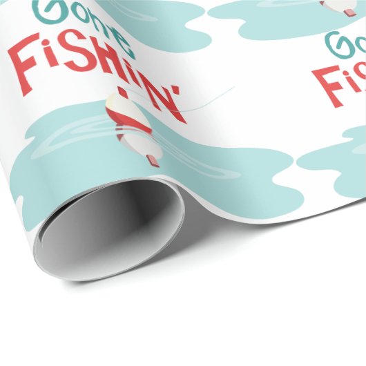 Gone Fishin' Geschenkpapier (Rolleneckpunkt)
