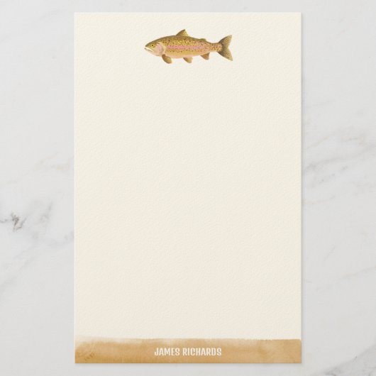 Gone Fishin Illustriert Fish Briefpapier (Vorderseite)