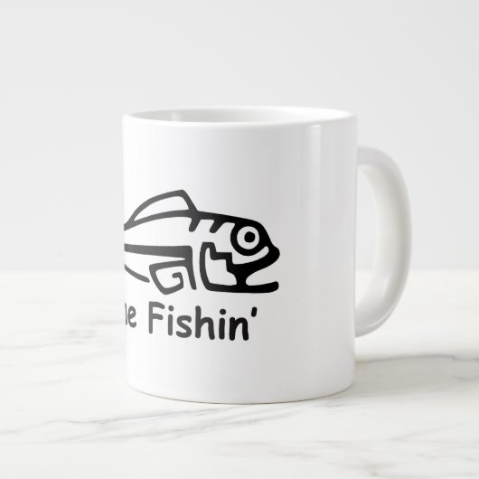 Gone Fishin' Jumbo-Tasse (Vorderseite Rechts)