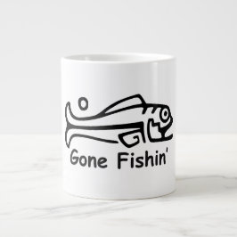 Gone Fishin' Jumbo-Tasse