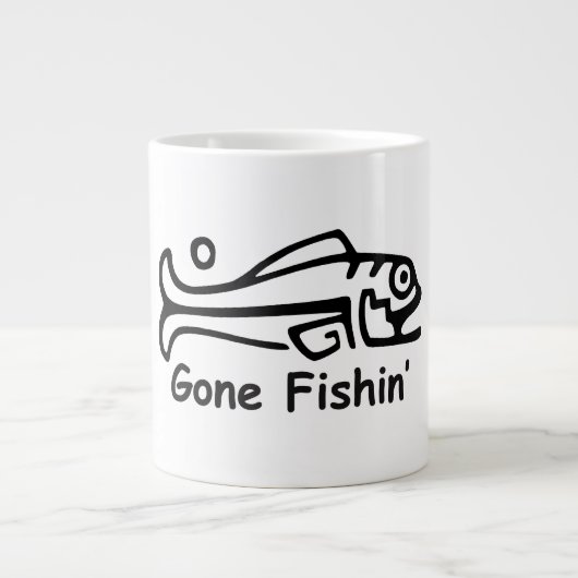 Gone Fishin' Jumbo-Tasse (Vorderseite)
