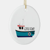 Gone Fishin' Keramik Ornament (Rechts)