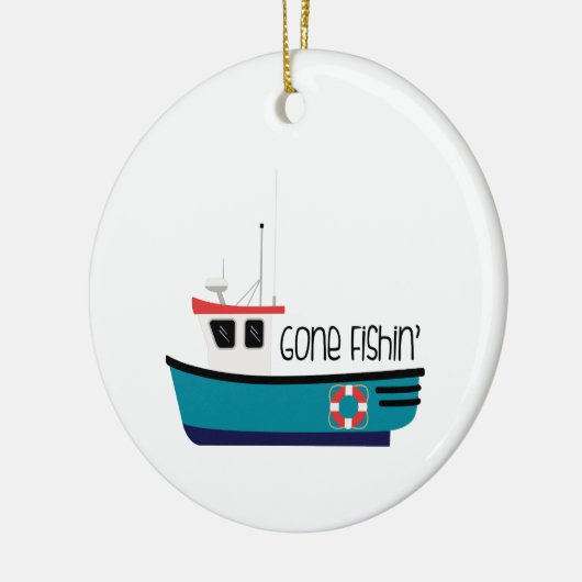 Gone Fishin' Keramik Ornament (Links)