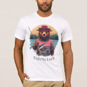 Gone Fishin" mit der Crew Bären T-Shirt (Vorderseite)