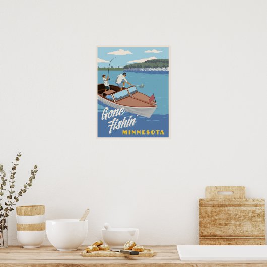 Gone Fishin Poster (Küche)