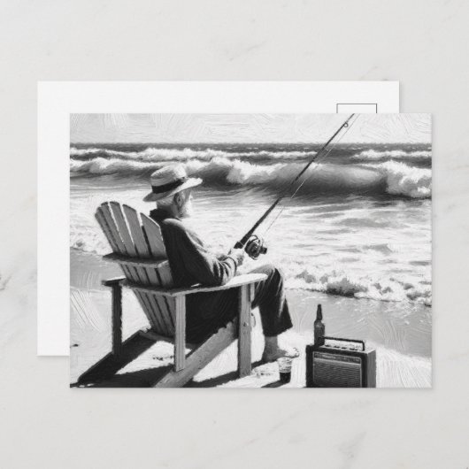 Gone Fishin' Postkarte (Vorne/Hinten)