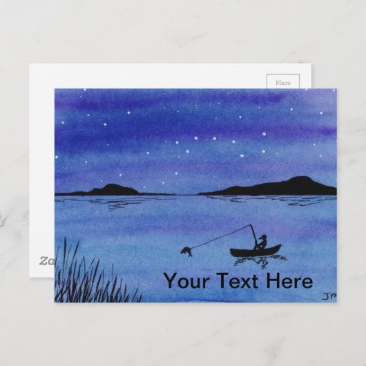 Gone Fishin' Postkarte (Vorne/Hinten)