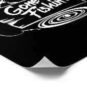 Gone Fishin' Shirt Angler oder Fischer Geschenk Poster (Ecke)